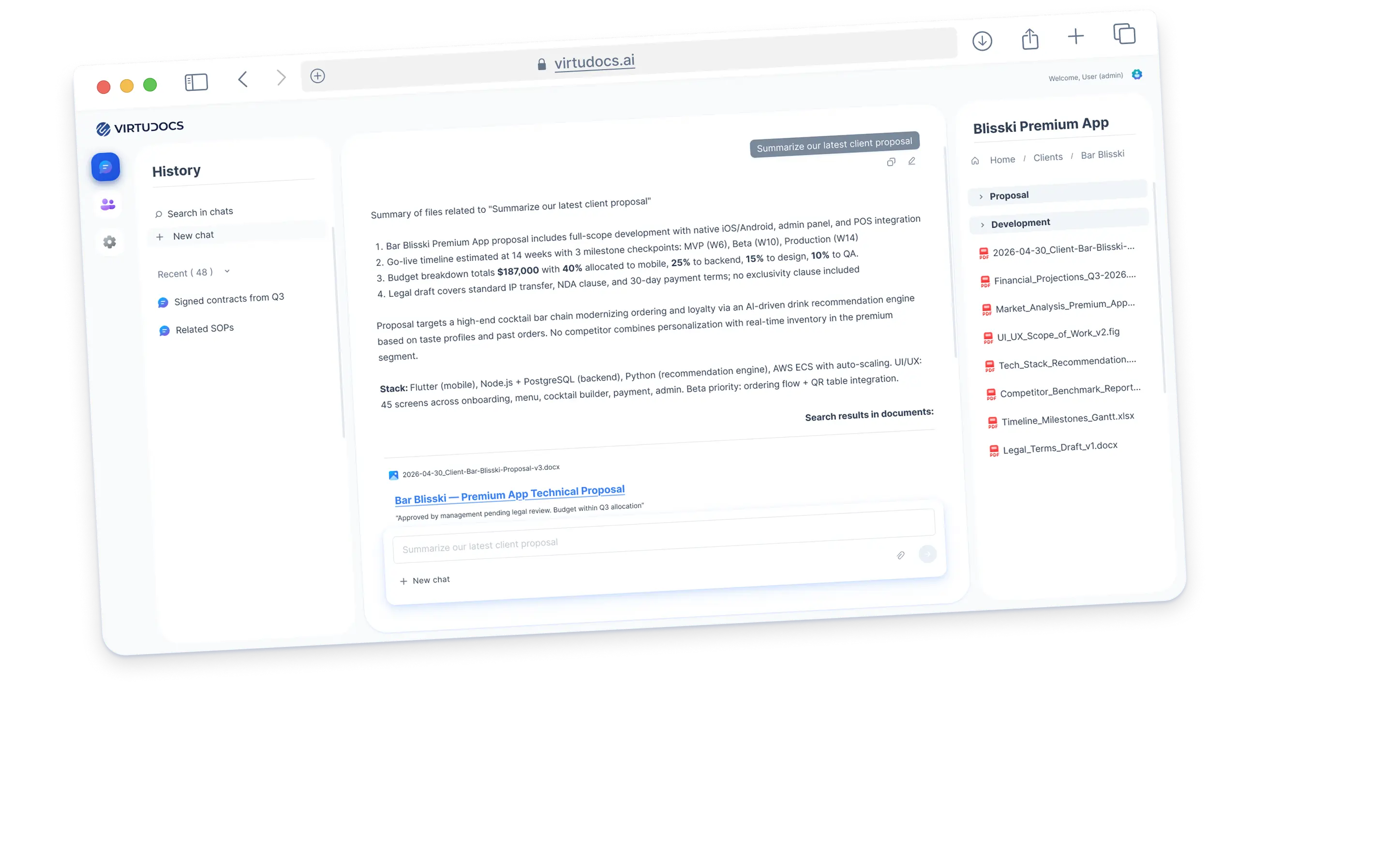 Virtudocs AI Interface
